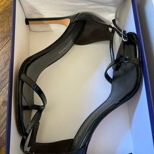 Stuart Weitzman Black patent leather sandal size 8.5